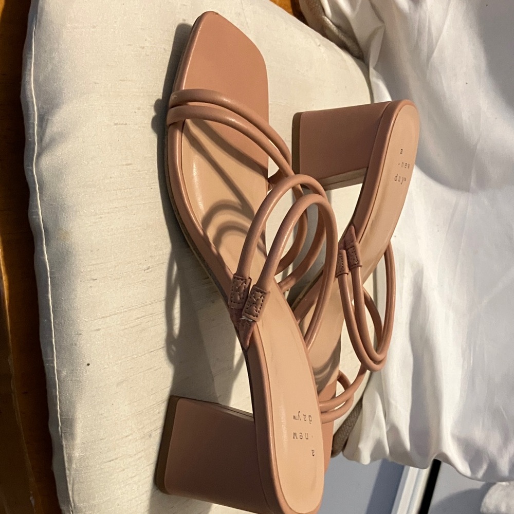 A New Day. Sz 8 , taupe -tan slip ons with sturdy 2.5” heel. Great color n goes - Picture 12 of 12